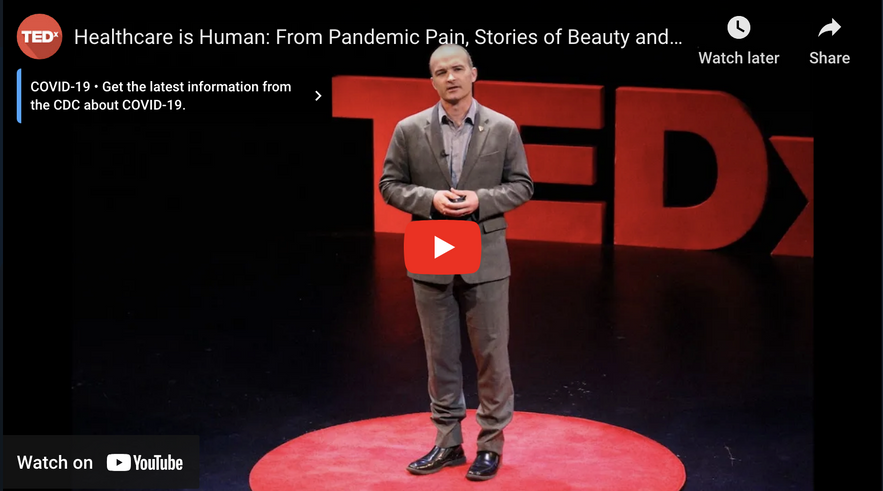 A screenshot of Dr. McCarthy's Ted talk that links to the video on Youtube.